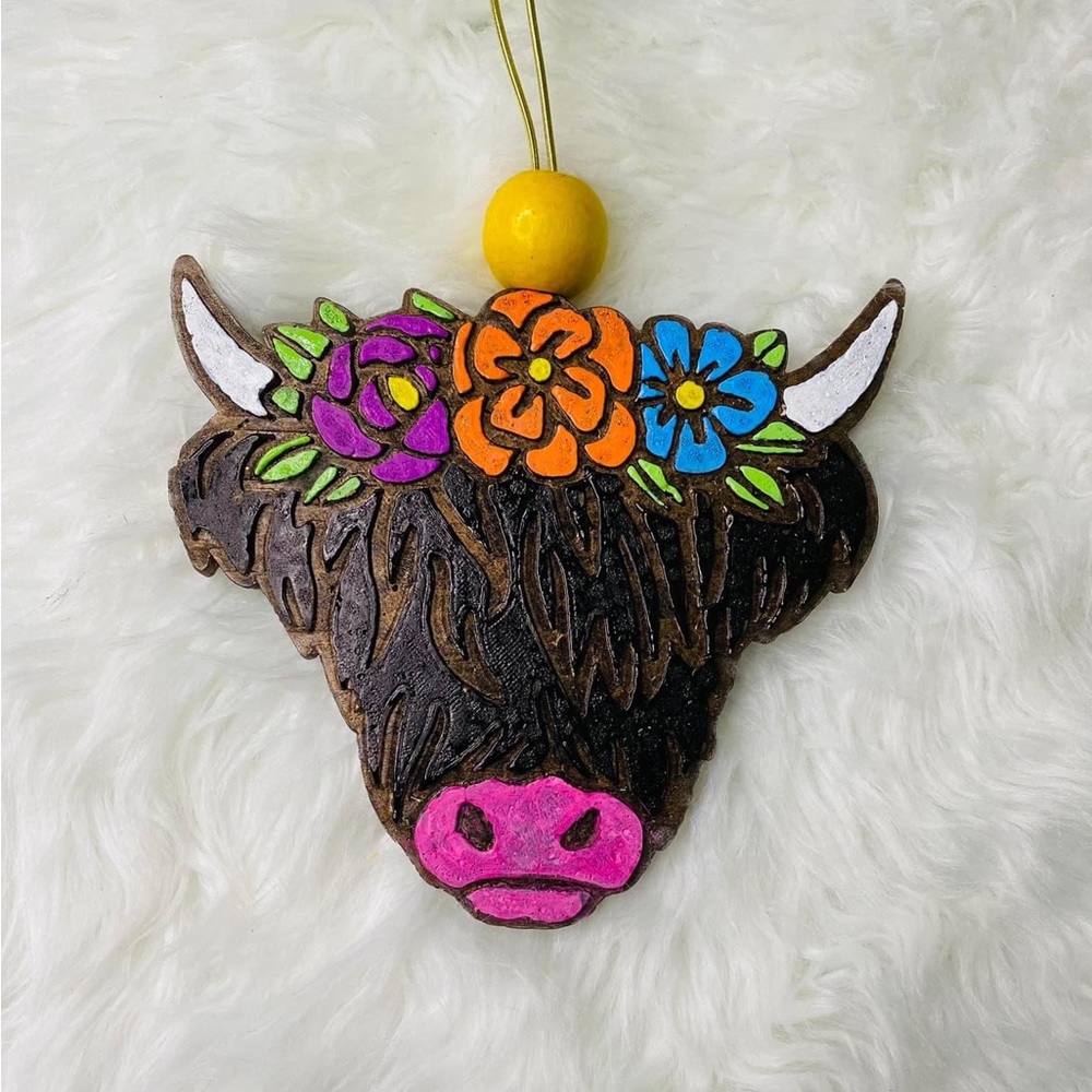 Highlander Cow Car Freshie